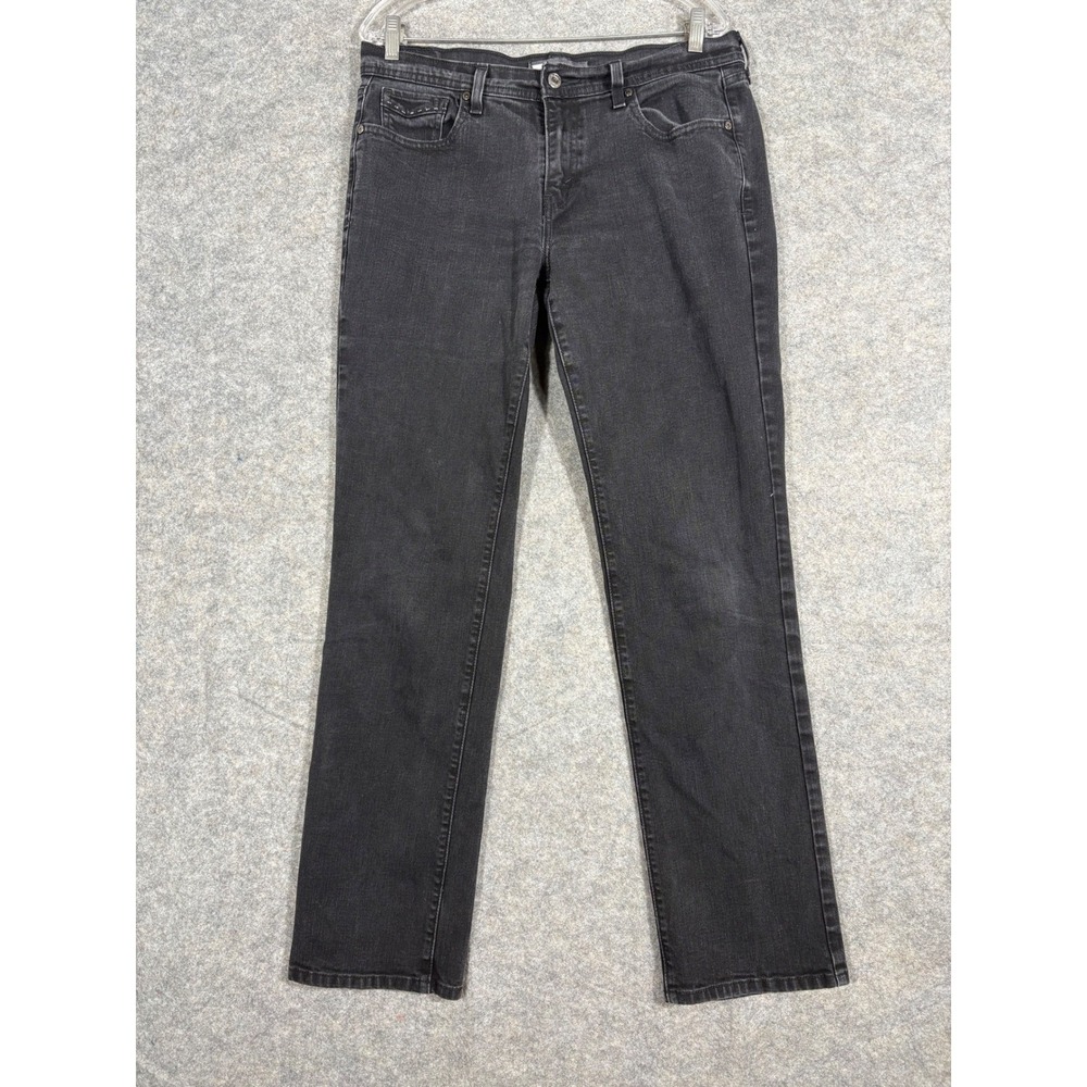 Levi's 505 Straight Leg Dark Wash Denim Jeans Women Size 12 L/C